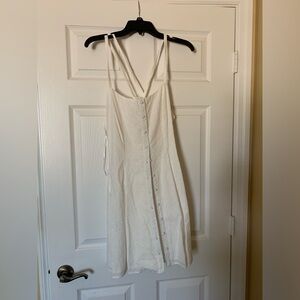 NWT Chesela & Violet Eyelet‎ Button Front Dress White XL Coquette Cottagecore